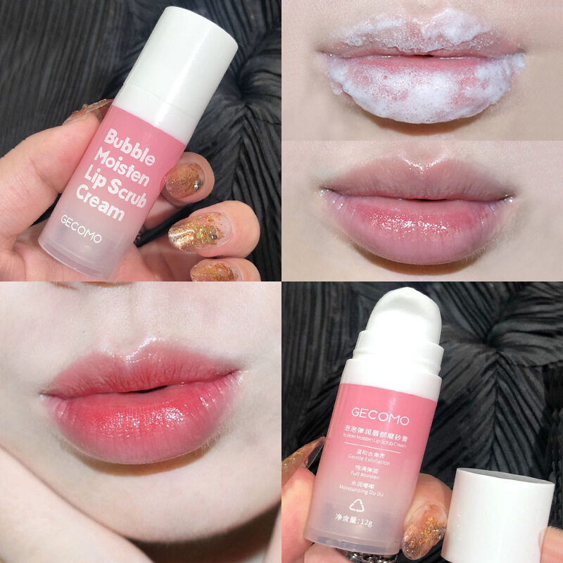 GECOMO Lip Scrub Mask Removes The Keratin Makes Smooth Bubble Lips